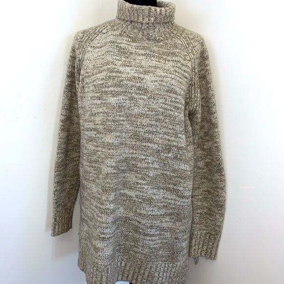 Zara Turtleneck Knit Sweater with Side Slits - Picture 6 of 10